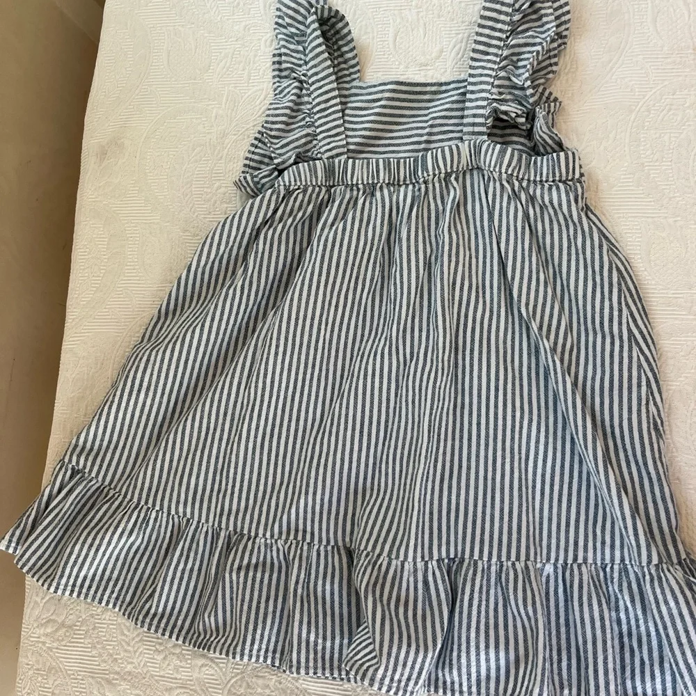 Cat & Jack girls dress striped blue and white size  5 - Picture 2 of 4